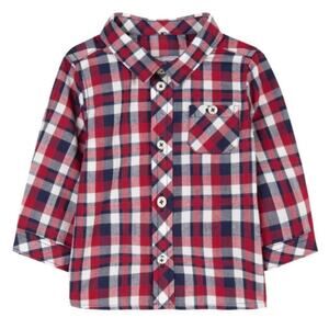 Tartine et Chocolat Red Plaid Collared Shirt Size 2T